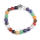 Gros coloré Chakra élastique perles Bracelets avec breloques Bouddha/Lion Bracelet